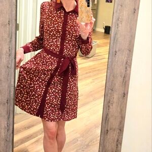 Red Allegra K floral dress - Size S